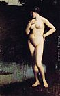 Standing Paintings - Standing Nude before the Lake by Antony Troncet